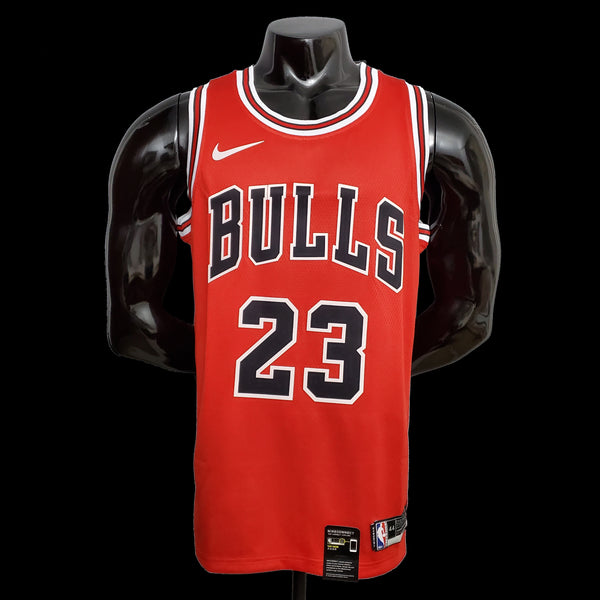 NBA CHICAGO BULLS #23 MICHAEL JORDAN Red Stripe Black Woman Jersey