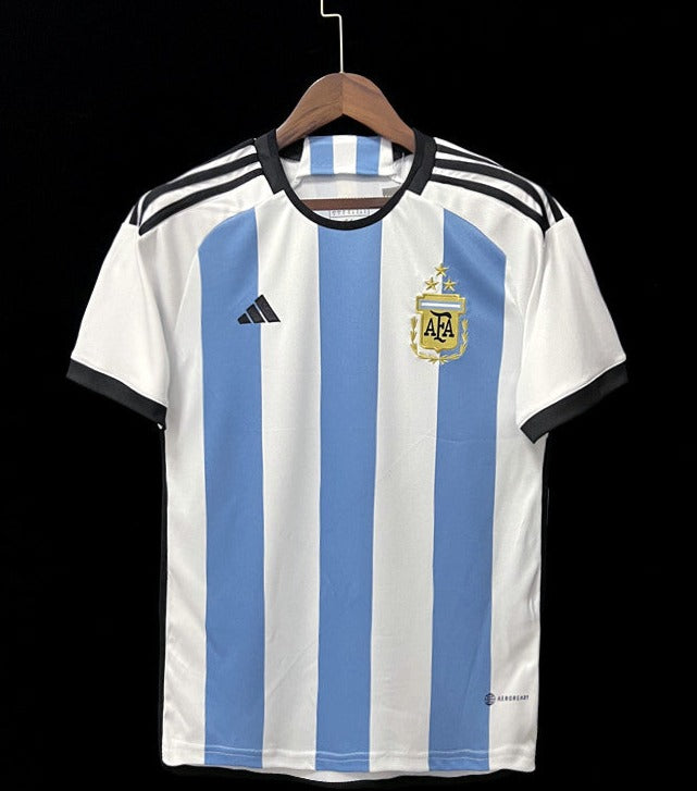 adidas Argentina 2023 3 Star Home Jersey - White / Sky  Blue
