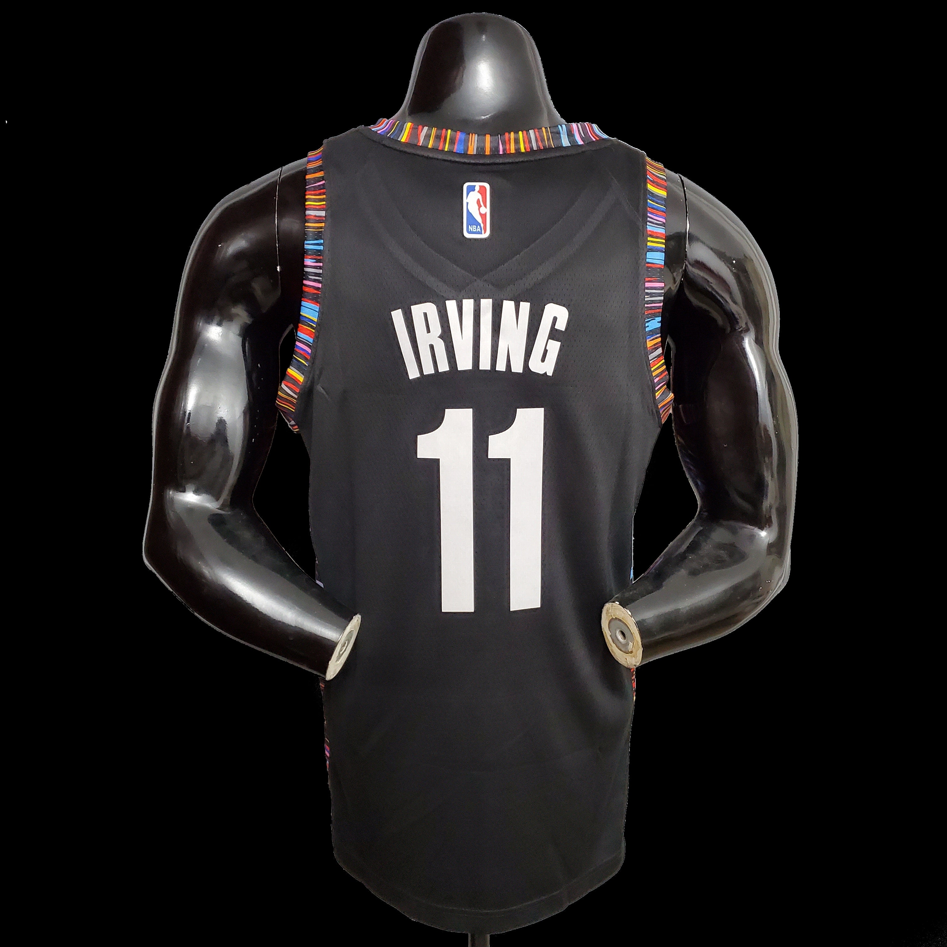 Men 11 Kyrie Irving Jersey Mix Black Brooklyn Nets Jersey Swingman Fanatics