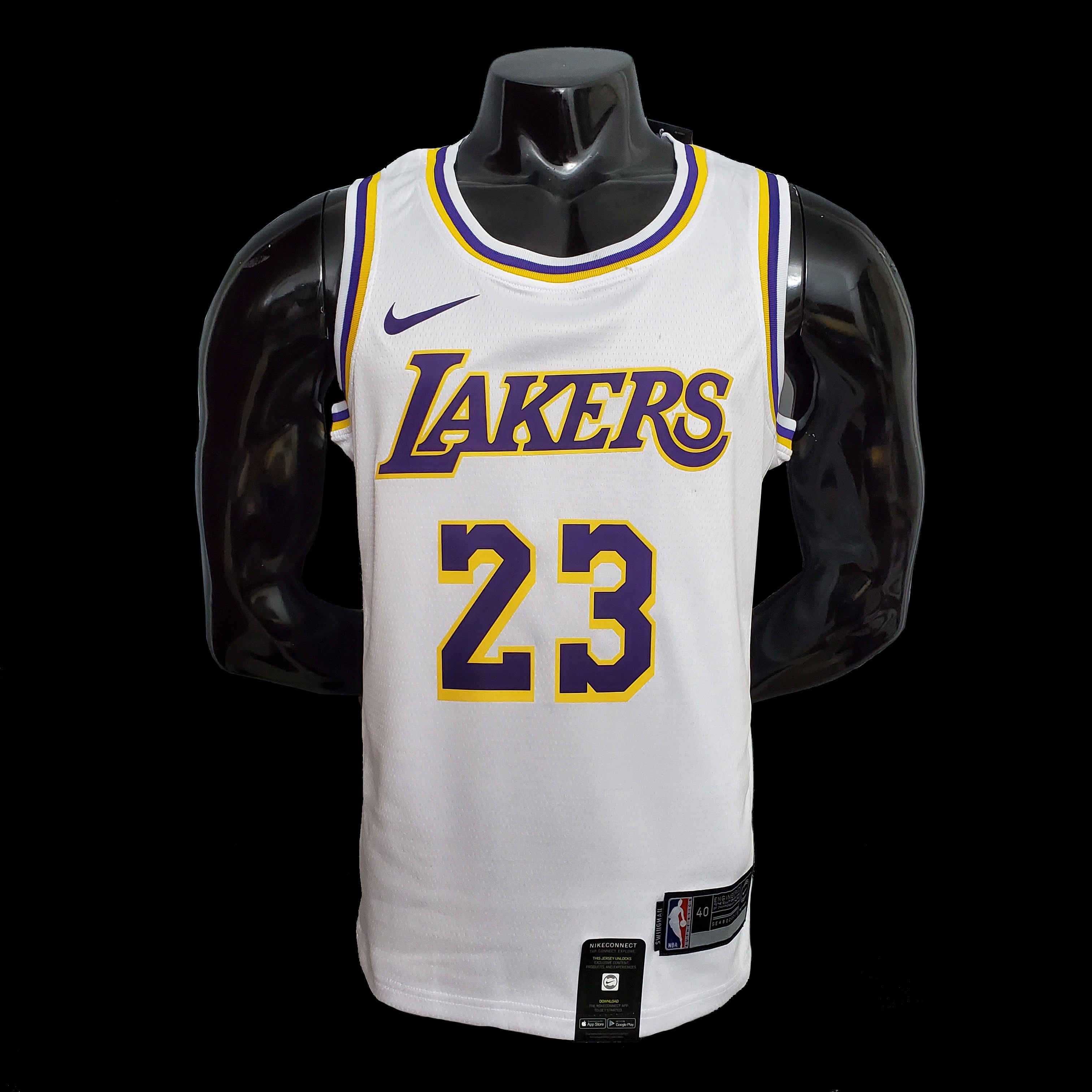 Los Angeles LeBron James 23 Lakers White NBA Jersey –